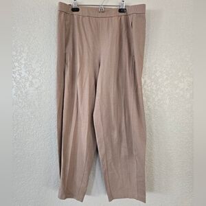 Eileen Fisher Tan Pants, Organic Cotton, Large